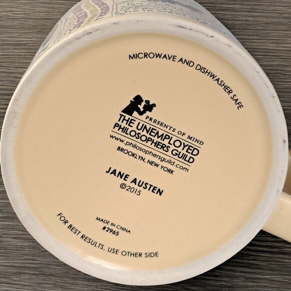 Jane Austen Coffee Mug Literary Book Quotes Unemployed Philosophers Guild 2015 - Picture 6 of 7
